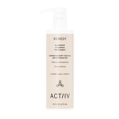 ACTIIV Remedy Dandruff Shampoo Treatment | Relieves Dryness & Flakes, Soothes Scalp Irritation, Supports Healthy Hair & Scalp, Plant-Based, Color-Safe, Vegan, All Hair Types, 16 fl. Oz