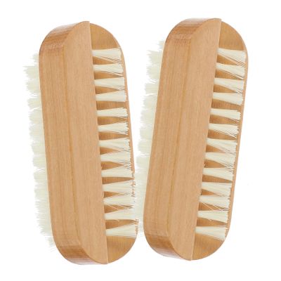 GALPADA 2pcs Fingernail Brush for Cleaning Nail Hand Pedicure Supplies Brush Angled Bristle Design for Easy Nail Scrubbing