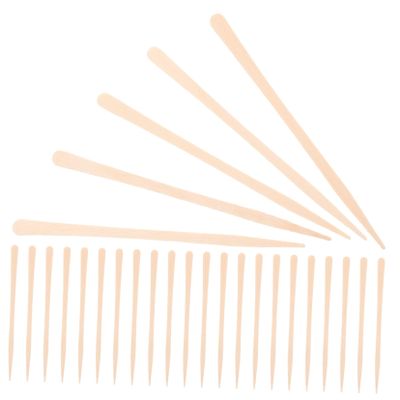 FOMIYES 100pcs Wax Applicator Sticks for Hair Removal Single Use Wax Wands Oval Shape for Personal Care Suitable for Facial Waxing