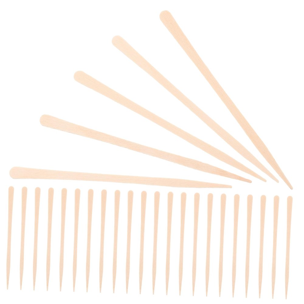 FOMIYES 100pcs Wax Applicator Sticks for Hair Removal Single Use Wax Wands Oval Shape for Personal Care Suitable for Facial Waxing