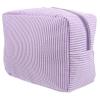 GALPADA Portable Striped Cosmetic Organizer Bag Large Capacity Toiletry Storage for Travel Essentials Versatile Travel Makeup Pouch for Women and Men Compact and Space-saving Design view 1