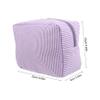 GALPADA Portable Striped Cosmetic Organizer Bag Large Capacity Toiletry Storage for Travel Essentials Versatile Travel Makeup Pouch for Women and Men Compact and Space-saving Design view 2