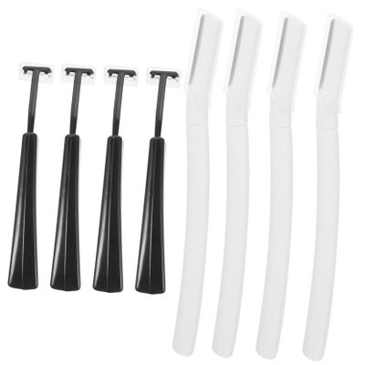 PLAFOPE Eyebrow Razor Set 4pcs Makeup Tool Precision Brow Trimmer Electric Shaver Nonslip Grip Portable Design