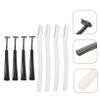 PLAFOPE Eyebrow Razor Set 4pcs Makeup Tool Precision Brow Trimmer Electric Shaver Nonslip Grip Portable Design view 4