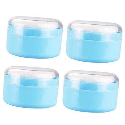 BAZEITFLOW 4pcs Body Powder Puff and Container Set Gentle Loose Powder Puff for Easy Application for Home and Travel Use