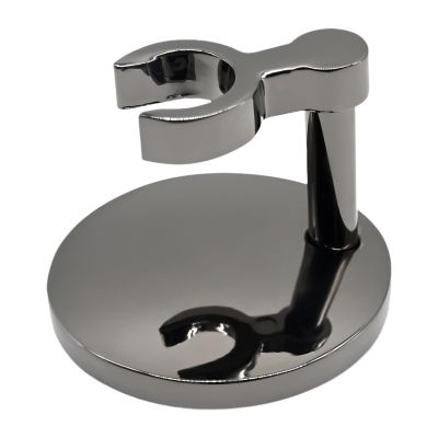 FashionCha Men Shaving Stand Shaving Holder Base Stable Modern Shave Accessory Universal Shaving Base Metal for Home Shower Room Travel, Black