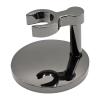 FashionCha Men Shaving Stand Shaving Holder Base Stable Modern Shave Accessory Universal Shaving Base Metal for Home Shower Room Travel, Black view 1