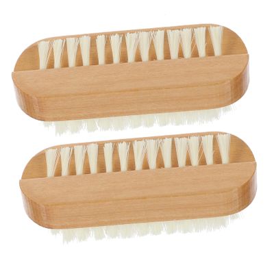 WRITWAA 2pcs Nail Brush for Cleaning Fingernail Scrubber Angled Bristles for Men Women Mechanics Gardeners