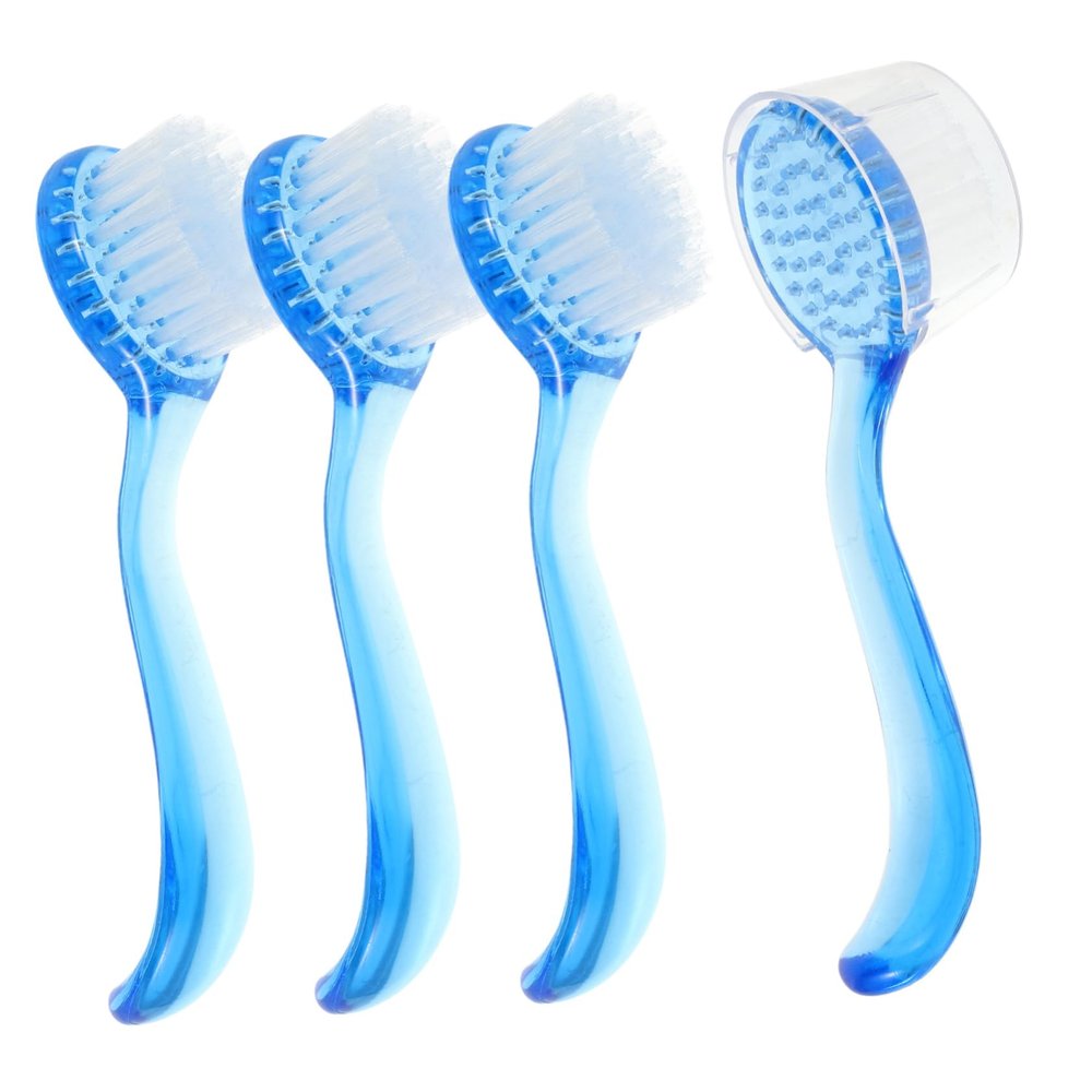 CALLARON Horn Brush Set 4pcs Face Cleaning Brush Deep Pore Scrubber Makeup Quality Gentle for Sensitive Skin Random Color