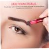 DEARMAMY 3pcs Realistic Eyebrow Brush Professional Makeup Tools for Natural Brows Includes Angled Brushes for Precision Application for Makeup and Giving view 3