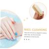 BAZEITFLOW 2pcs Dual-sided Fingernail Brush Soft Bristle Brush for Cleaning Nails Callus Remover Unisex Nail Scrubbers for Hands and Feet view 3