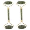 Healvian 2pcs Jade Roller Gua Sha Facial Massage Tool Set for Skin Care Stone Roller for Face and Neck Portable Massager for Home and Travel view 1