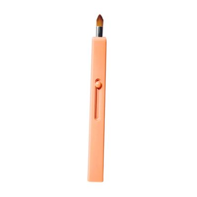 DEARMAMY 1pc Retractable Lip Brush Applicator Brush Lipstick Applicator Makeup Tool Warm Orange