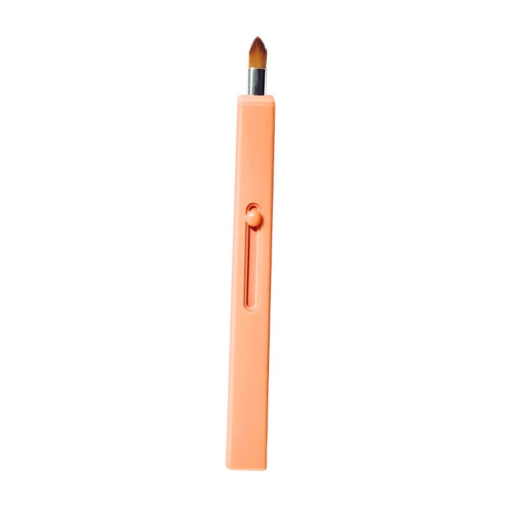 DEARMAMY 1pc Retractable Lip Brush Applicator Brush Lipstick Applicator Makeup Tool Warm Orange