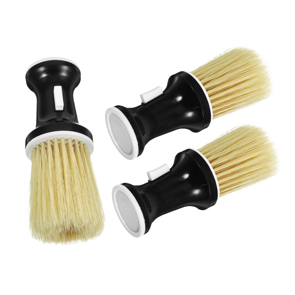 OFFIGAM 3pcs Hair Duster Brush for Barbers Home Use Neck Cleaning Tool Soft Bristles for Removing Broken Hair and Relaxing