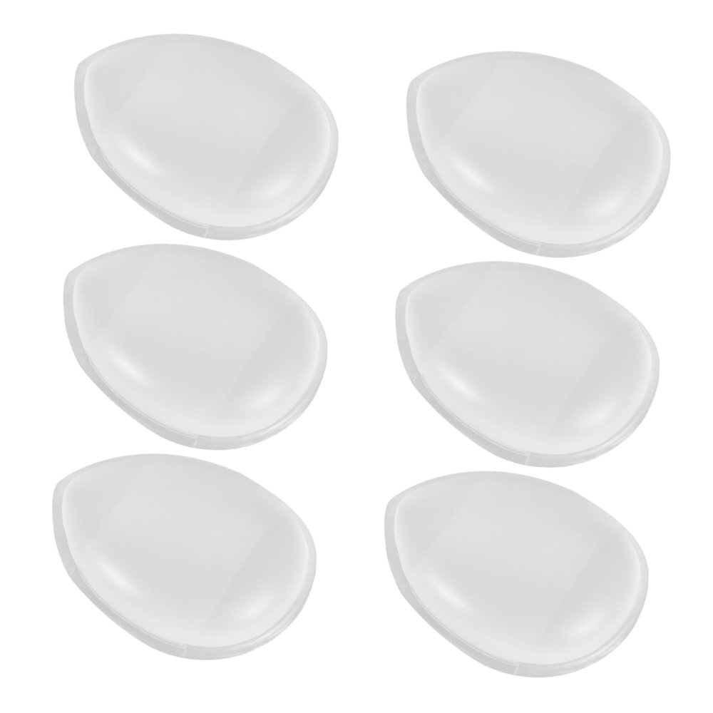 Baluue 6pcs Silicone Makeup Puff Gentle Sponge Tip Applicators for Loose Powder Finger Power Puff Easy to Clean Comfortable and Portable