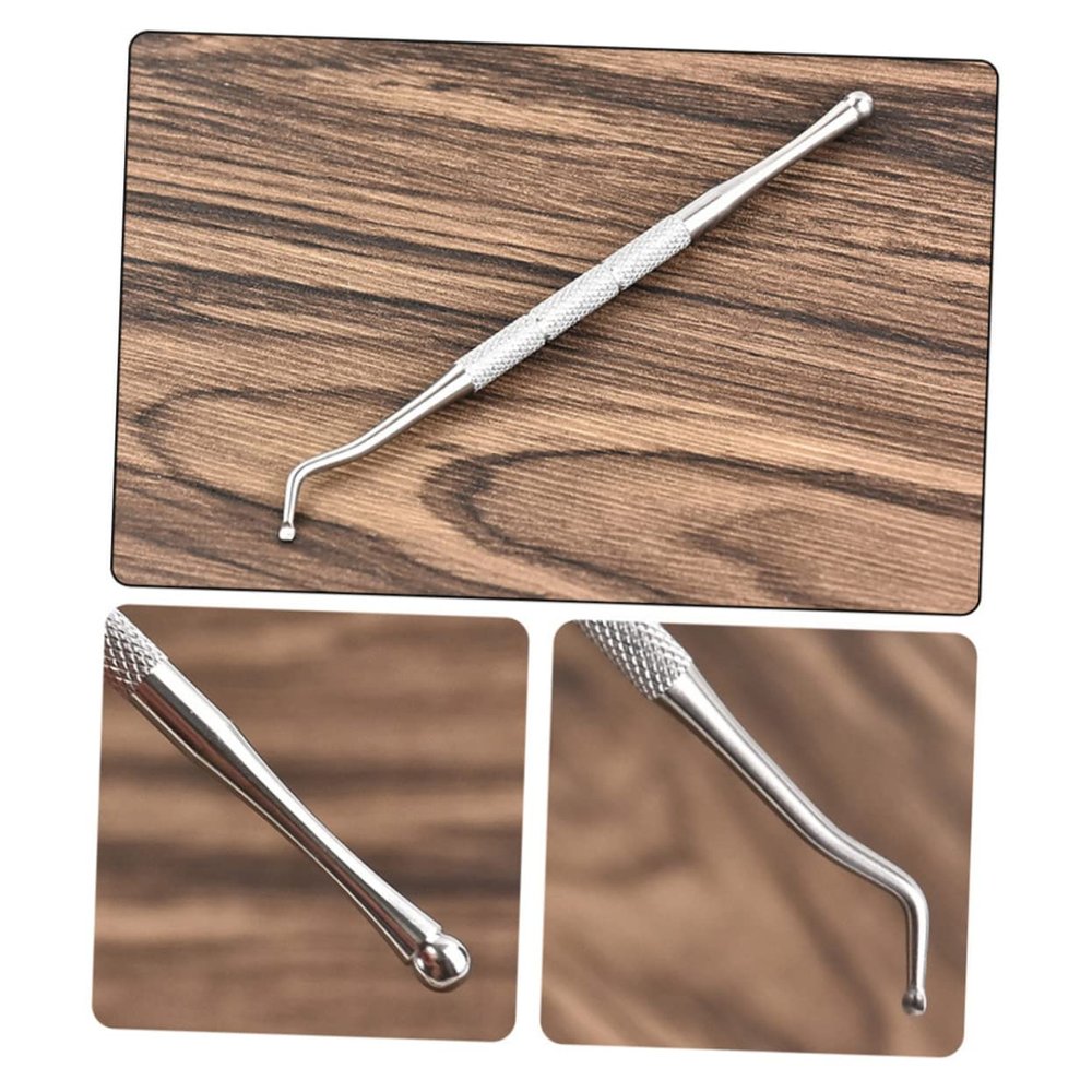 CALLARON 5pcs Stainless Steel Single Head Nail File Set Professional Metal Manicure and Pedicure Tools for Home and Salon Use