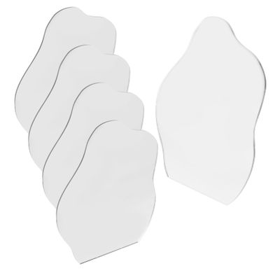 jojofuny 5pcs Wavy Mirror DIY Decorative Mirror Sheet Irregular Disc for Dressing