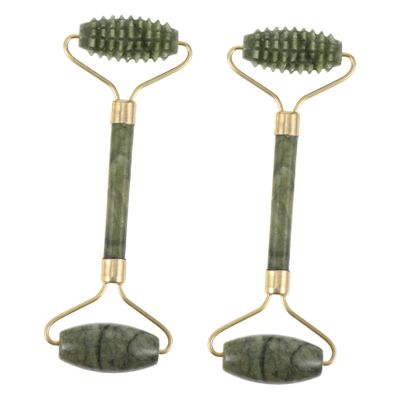 BIUDECO 2pcs Jade Roller Facial Massager Set Gua Scraping Tool for Natural Stone Massage Tool for Skincare and Relaxation