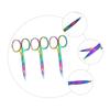 GALPADA 3pcs Stainless Steel Eyebrow Trimming Scissors Durable Eyebrow Shears for Precise Grooming Lightweight Design for Easy Travel Ergonomic Handle for Comfortable Use view 4
