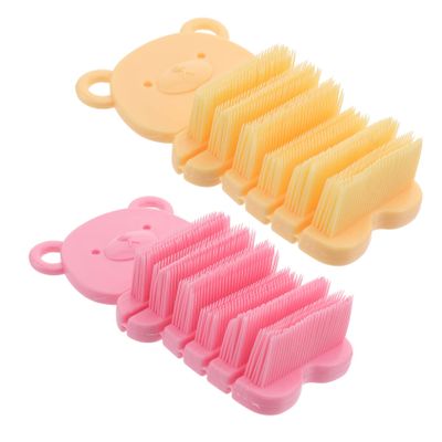 ELAYARD 2pcs Hand Massage Brush Nail Cleaning Tools Pedicure Supplies Soft Fingernail Brush for Home Office Travel