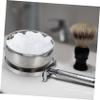 GALPADA 1pc Stainless Steel Shaving Foaming Bowl Lid Soap Container for Men Compact Design for Easy Use for Lathering and Grooming Accessories view 2