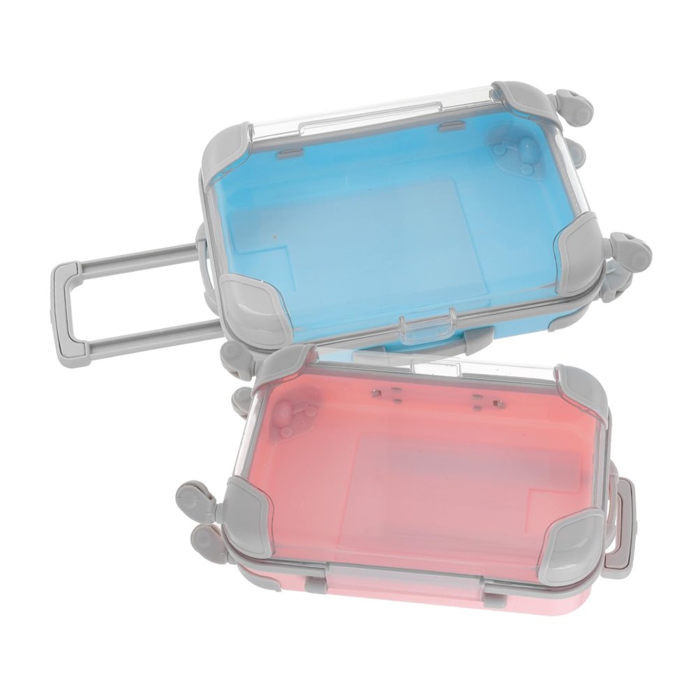 CALLARON Mini Candy Boxes Simulation Trolley Boxes Travel Eyelash Storage Case Portable Makeup Storage for Travel