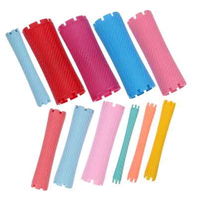 BAZEITFLOW Perm Rods 100pcs Double-Ended Curling Hair Tools for Women Reusable Hair Rollers Gear Design for Salon Perming and Styling