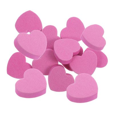 BESTYASH 50pcs Nail File and Buffer Block Compact Manicure Tools Dual-Sided Sponge Nail Files Heart Shape Smooth Polished