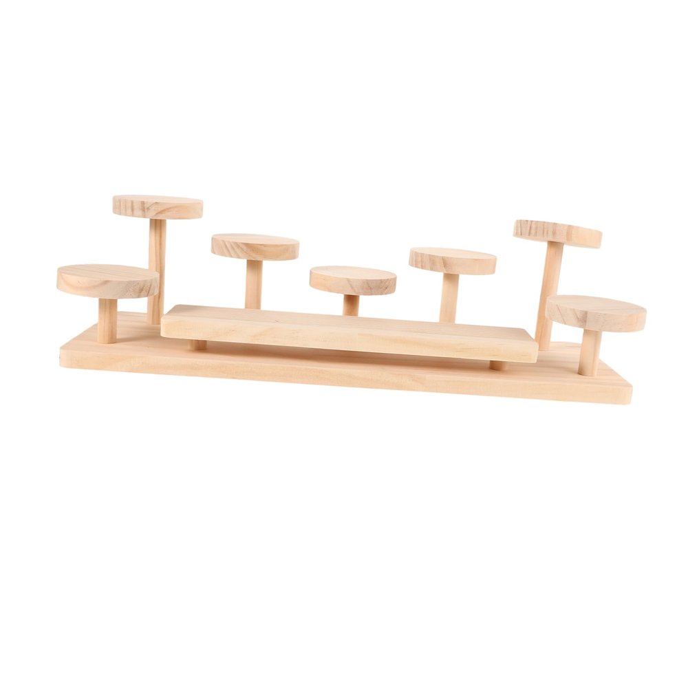 Ipetboom Wooden Multi-Function Organizer Stand 3-Tier Display Riser for Products Elegant Makeup Organizer for Vanity and Desktop for Home and Salon Use