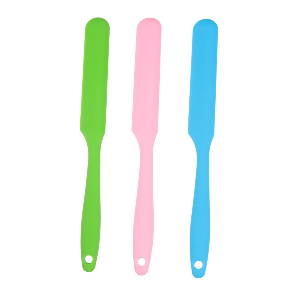 Vaguelly 3pcs Silicone Applicator Spatula for Hair Removal Non-stick Reusable Scraper for Body Face and Eyebrow Waxing Comfortable to Hold and Clean Design