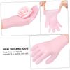 Baluue 2pairs Moisturizing Gloves for Women Exfoliating Hand Masks Dry Skin Care Soft and Nourishing Pink view 4