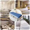 Blue,70x190cm/2.2x6.2ft,Beauty Bed Cover Washable Massage Bed Cover with Face Hole,Reusable Fleece Massage Table Cover Stretchy Massage Fitted Sheets for Beauty Spa Bed view 2