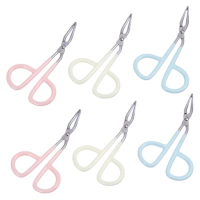OATIPHO 6pcs Stainless Steel Eyebrow Tweezers Scissors Style Design for Easy Trimming and Practical Grooming Tool for Women Multi Options