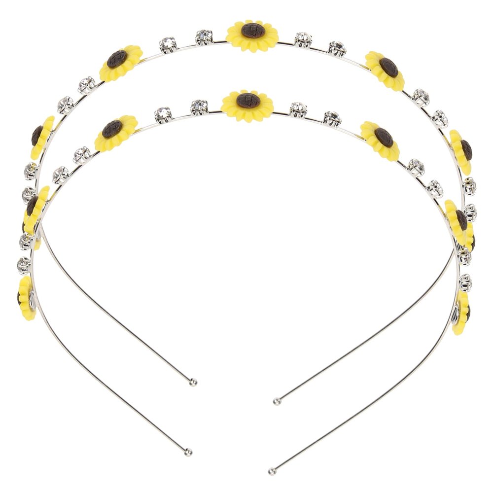 HONMEET 2pcs Decorative Sunflower Headband for Women Lightweight Floral Hair Hoop for Parties Festivals and Weddings Elegant Design with Fine Workmanship and Comfortable Fit