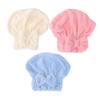 AUTSUPPL 3Pcs Coral Fleece Hair Drying Hat Set Bowknot Design Super Absorbent Hair Towels for Women and Girls Random Style view 1