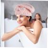 AUTSUPPL 3Pcs Coral Fleece Hair Drying Hat Set Bowknot Design Super Absorbent Hair Towels for Women and Girls Random Style view 2