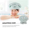 AUTSUPPL 3Pcs Coral Fleece Hair Drying Hat Set Bowknot Design Super Absorbent Hair Towels for Women and Girls Random Style view 4