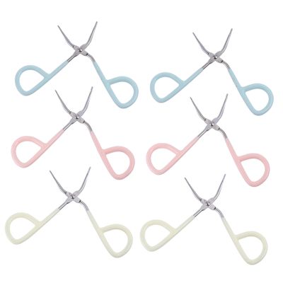 CALLARON 6pcs Quality Eyebrow Tweezers Stainless Steel Makeup Tools for Trimming and Removing Excess Hair