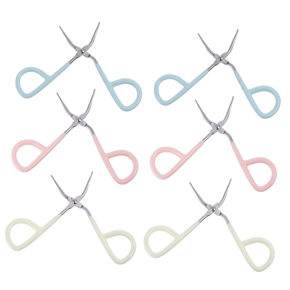 CALLARON 6pcs Quality Eyebrow Tweezers Stainless Steel Makeup Tools for Trimming and Removing Excess Hair