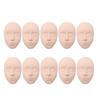 10 PCS 5D Facial Tattoo Skin Practice Head Soft Silicone Mannequin Face for Beginners' Microblading Permanent Makeup Eyebrow Lip Eyeliner Tattooing Practicing (10 Packs) view 1