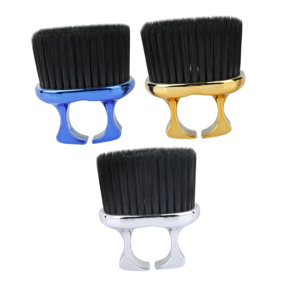 IWOWHERO 3pcs Barber Neck Duster Brush Set Men's Hair Brush for Cleaning Styling