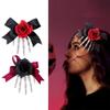 2Pcs Eerie Halloween Skeleton Hand Hairpin for Creative Dress Up Resin Barrettes Cosplay Skull Hairpiece Adorment view 2