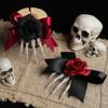 2Pcs Eerie Halloween Skeleton Hand Hairpin for Creative Dress Up Resin Barrettes Cosplay Skull Hairpiece Adorment view 4
