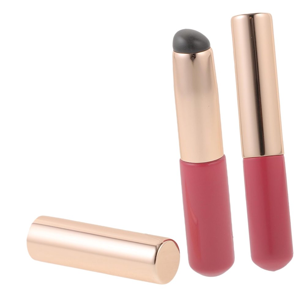 Ipetboom 2pcs Silicone Lip Brush Applicators Portable Cover for Precise Lip Makeup Soft and Comfortable Material for Application for Travel and Daily Use