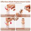 Flawless Replacement Heads, 6 Pcs Easy-to-Replace Flawless Facial Hair Remover with Snap-Fit Double Precision, Click-Secure Tech, and Tool-Free Swap, Compatible with Gen 3, Includes Storage Box view 3