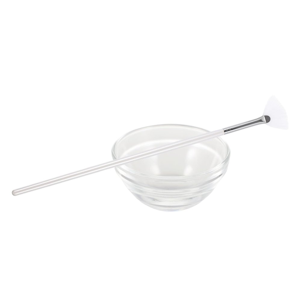 BESTYASH Facial Mask Brush for Beauty Salon Mask Applicator Fan Shaped Brush Wood Nylon Material