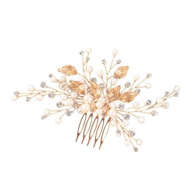 BIUDECO Wedding Hair Jewelry Comb and Imitated Handmade Bridal Headpiece for Bride and Bridesmaid Accessory for Weddings and Special Occasions