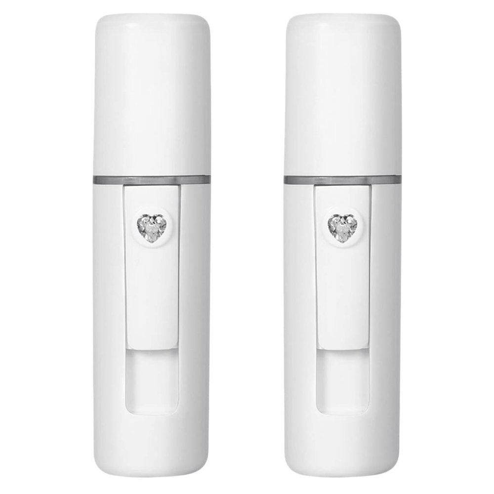 Ipetboom 2pcs Portable Facial Steamer Mist Sprayer Skincare Beauty Tool Water Spray Lotion