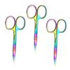AUTSUPPL 3pcs Stainless Steel Eyebrow Scissors Eyebrow Grooming Scissors Ergonomic Design for Easy Trimming Lightweight view 1